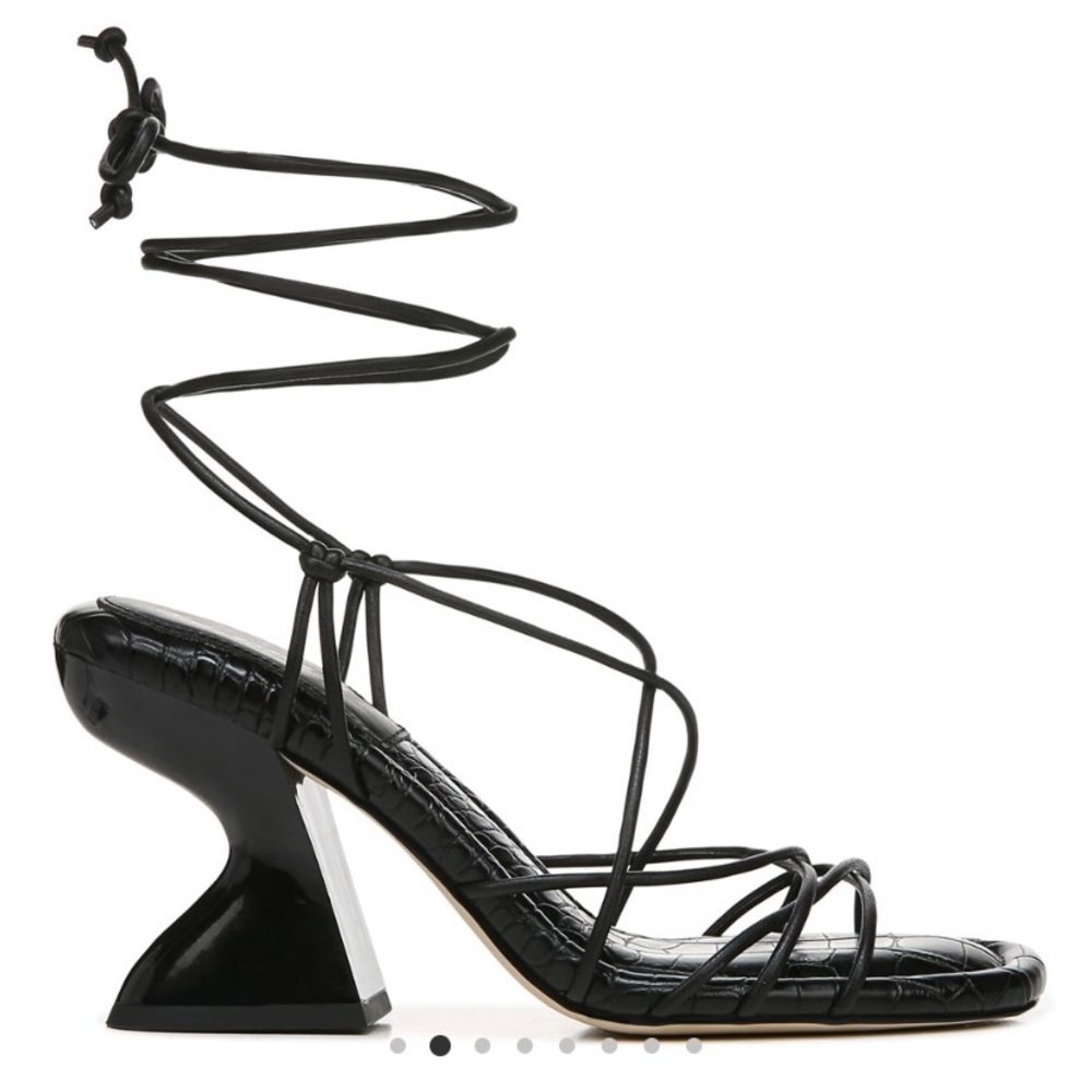 Circus by Sam Edelman Black Tie-up Heels